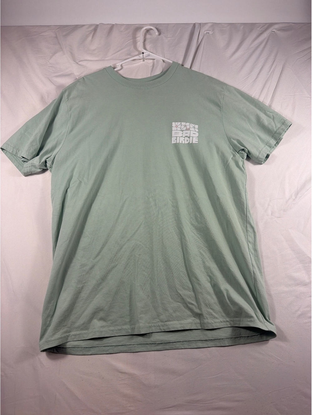 Bad Birdie XL Light Green Graphic T-Shirt Made in Peru